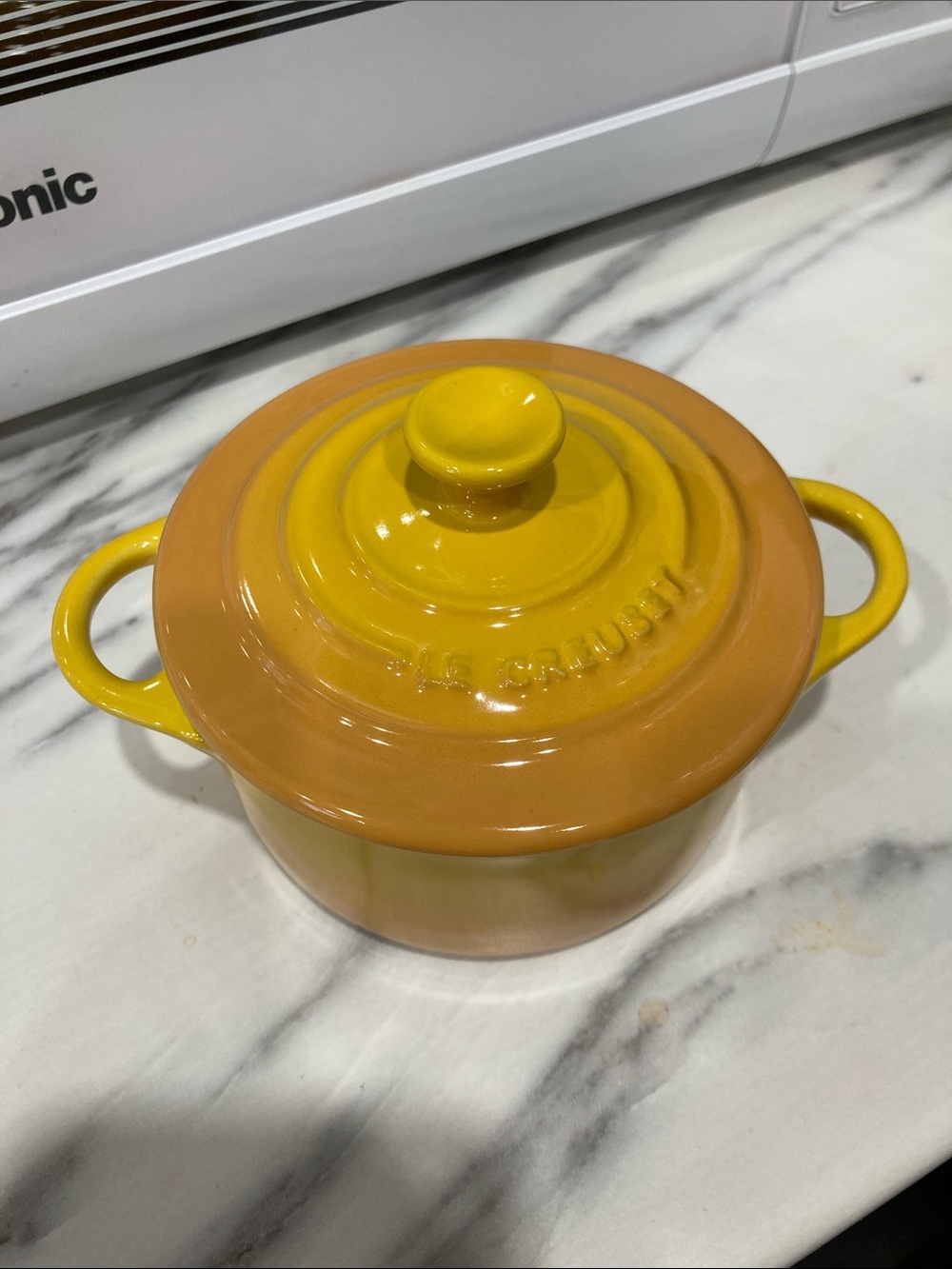 Le Creuset® Mini Round Cocotte Camomille Yellow With Matching Lid